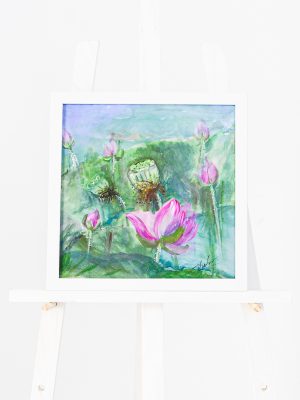 Tranh Hoa Sen – 30x30cm