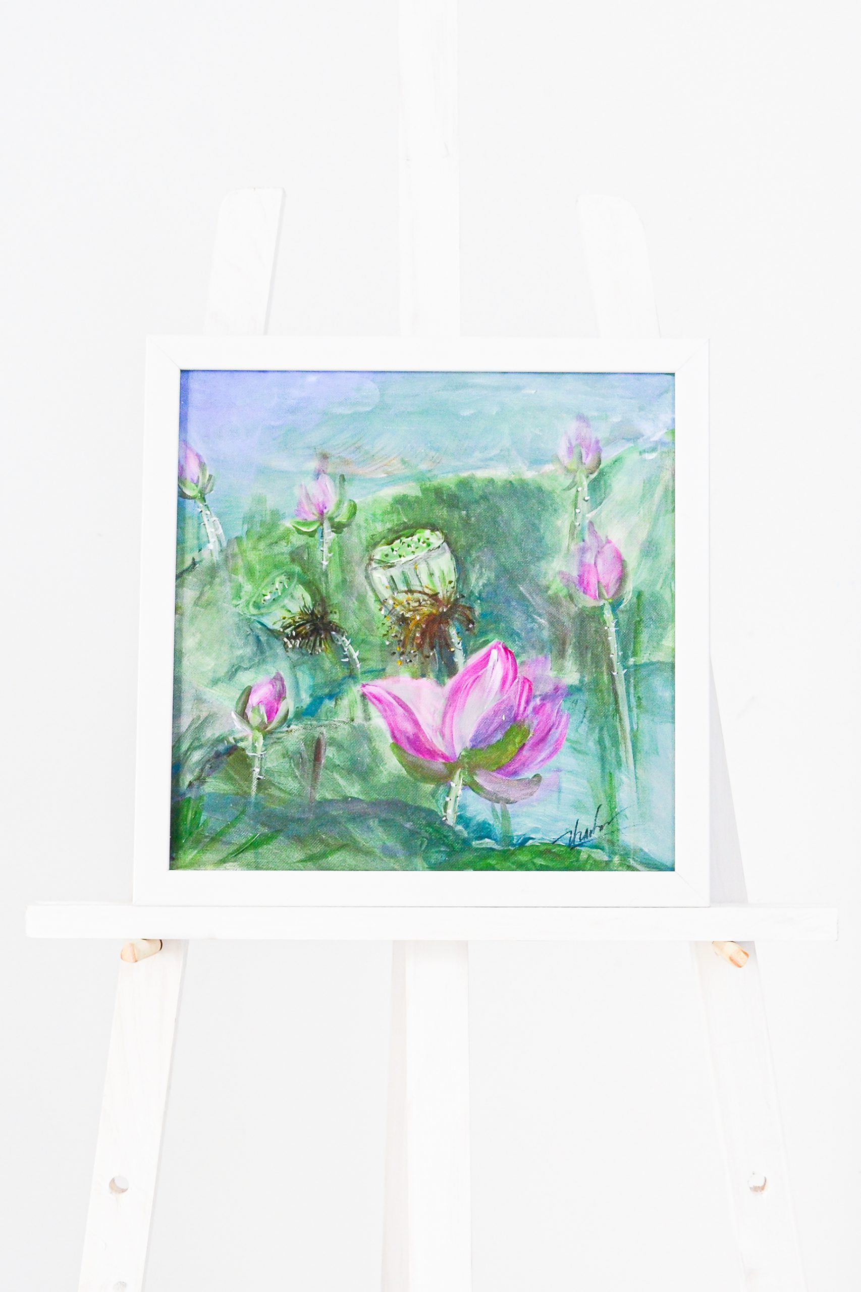 Tranh Hoa Sen – 30x30cm