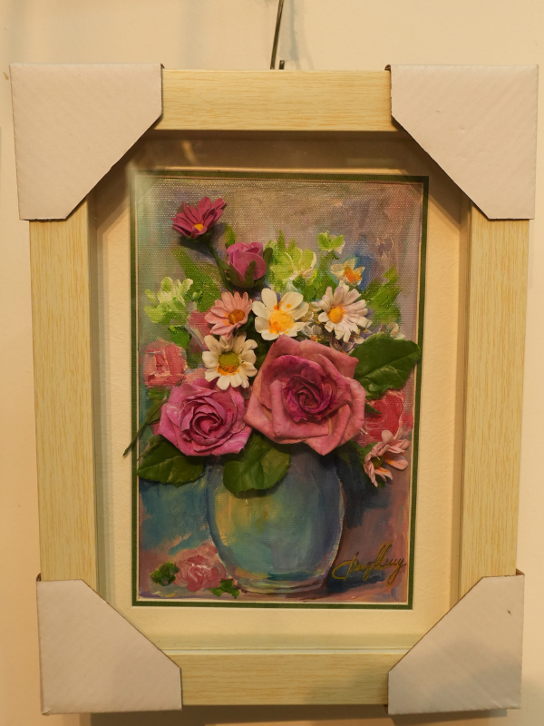 Hand-Painted Rose Art