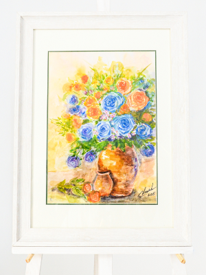 Tranh Hoa Hồng Xanh Cam