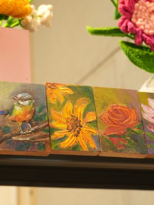 Bộ Sưu Tập Tranh Nam Châm Vẽ Tay Trên Gỗ Xá Xị