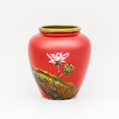 Hand-painted Bat Trang ceramic jar