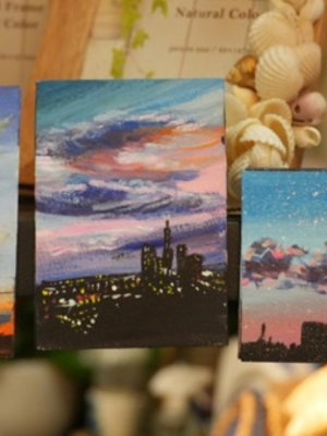 Tranh Nam Châm Trang Trí Vẽ Tay