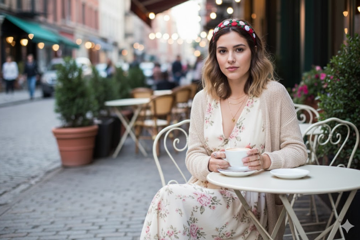 Dạo phố nhẹ nhàng với cài tóc thêu tay – đơn giản mà vẫn thật duyên dáng