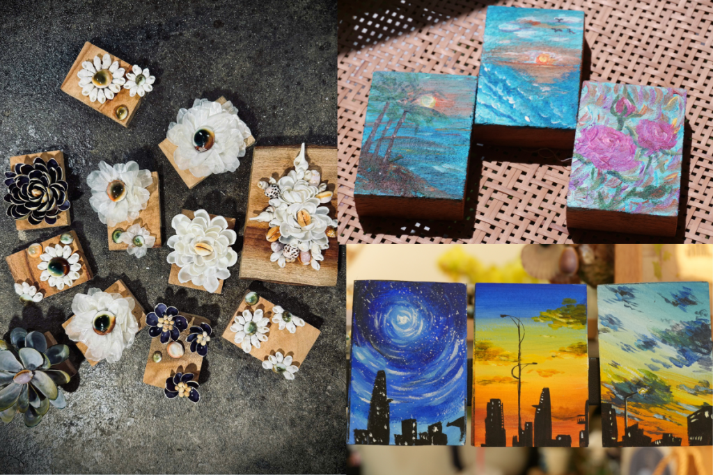 Nam châm từ vổ ốc và vẽ tay độc bản