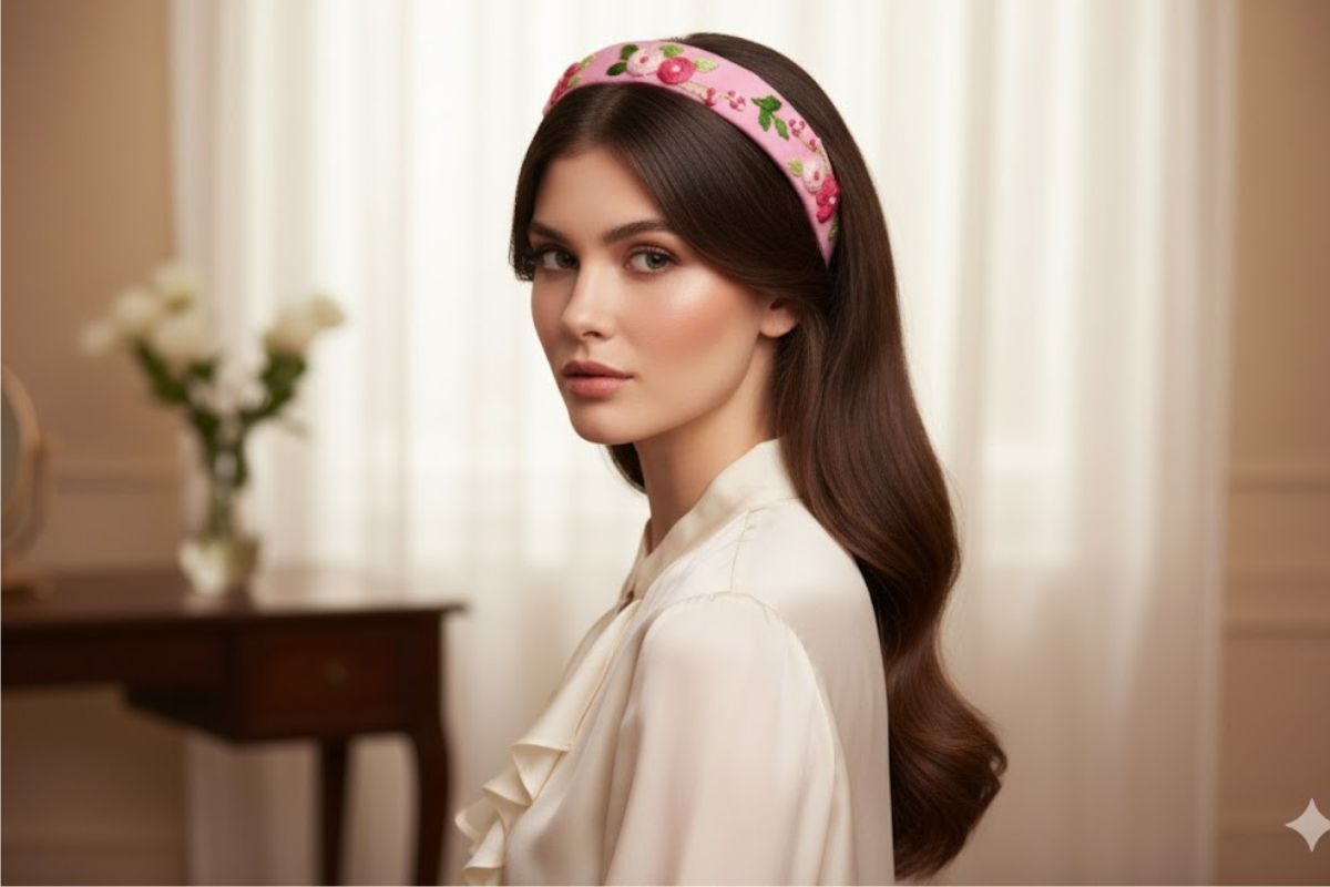 Cài tóc thêu tay phong cách vintage