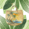 Hand-painted seagrass bag