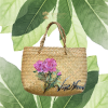 Hand-painted seagrass bag 1