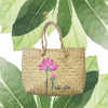 Hand-painted seagrass bag 3