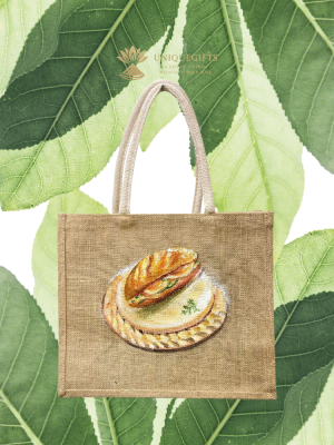 Hand-painted jute bag from Viet Nam