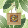 Hand-painted jute bag 3