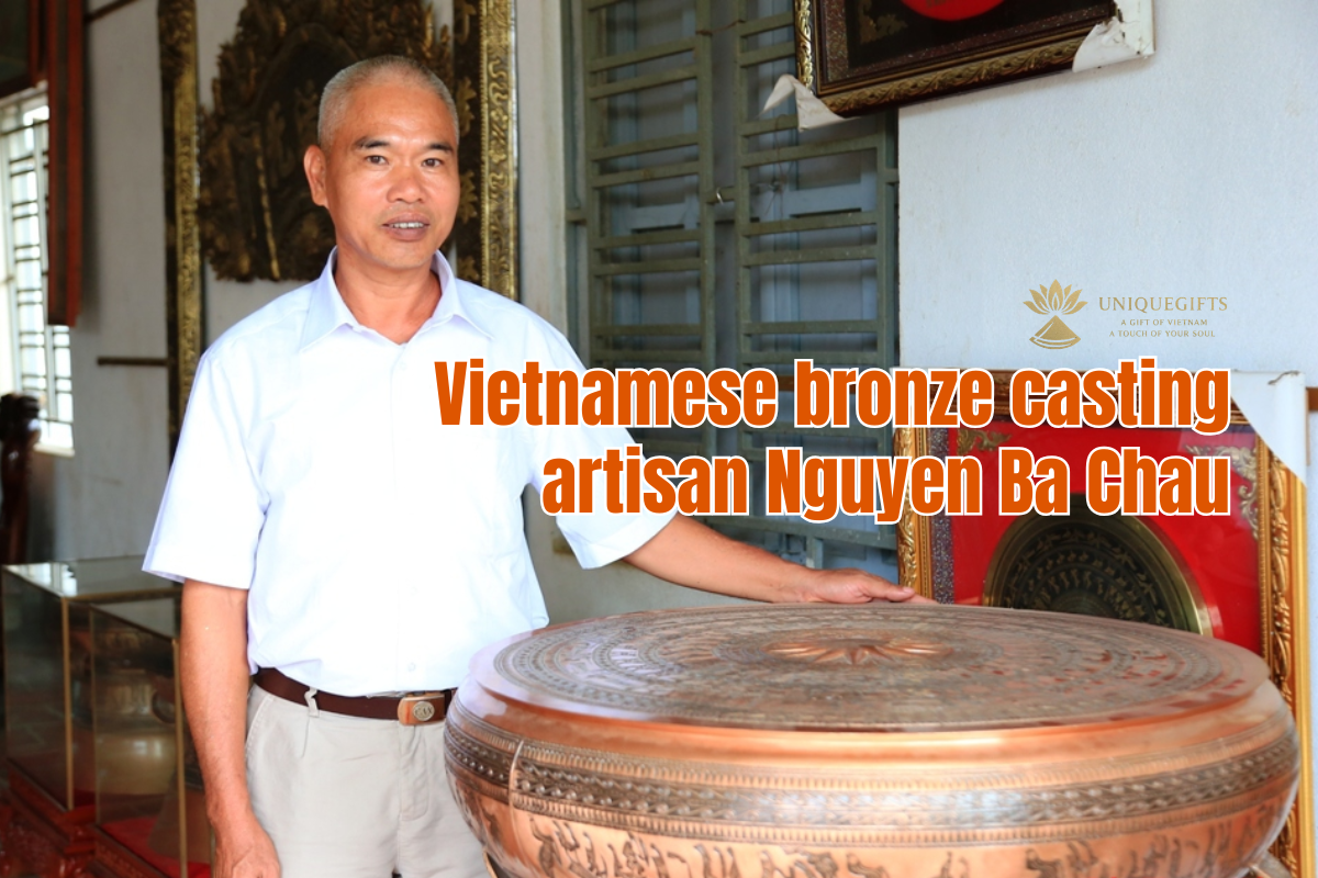 Vietnamese bronze casting artisan Nguyen Ba Chau